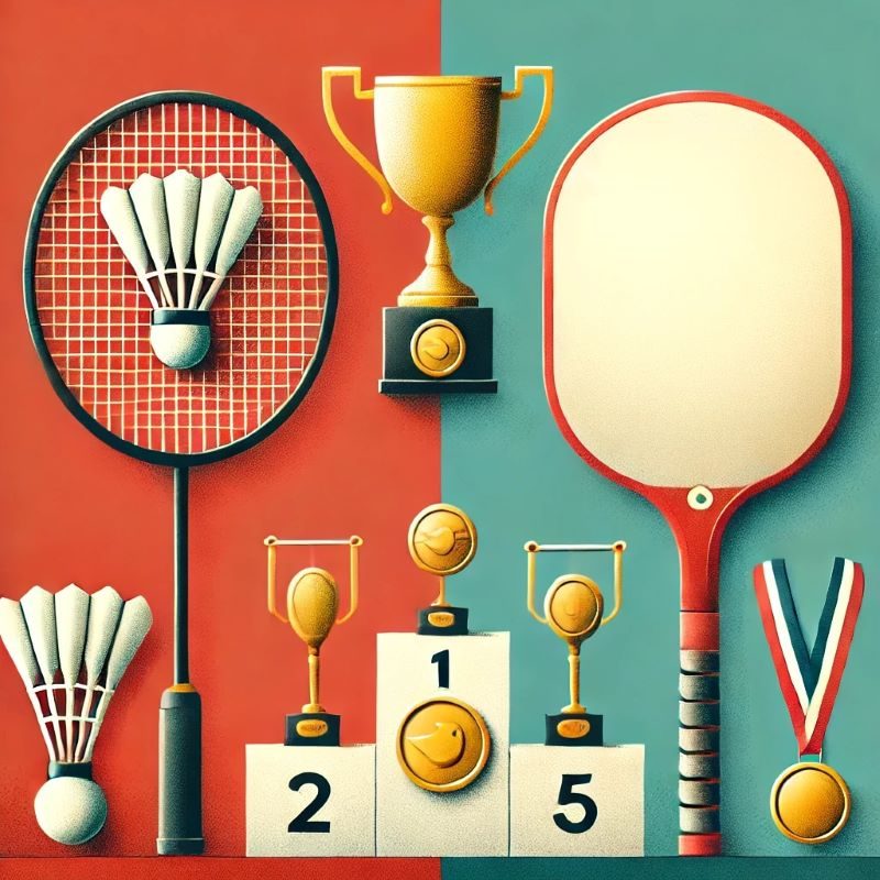 compétition badminton vs pickleball